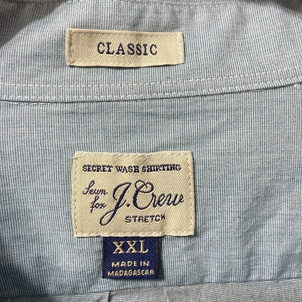-J.CREW,CLASSIC,SECRET WASH,LONG SLEEVE,LIGHT BLUE,STRETCH,BUTTON DOWN SH…